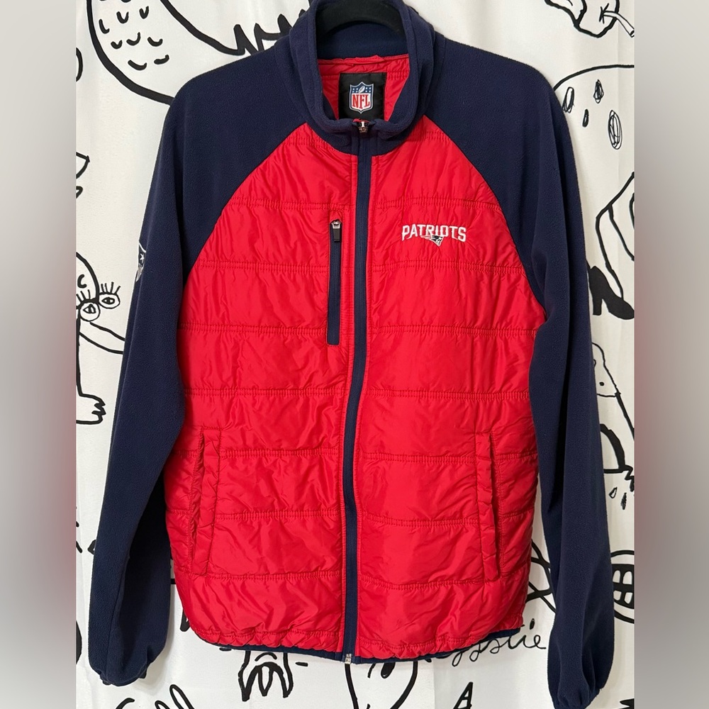 NFL Patriots Red and Navy Performance Jacket